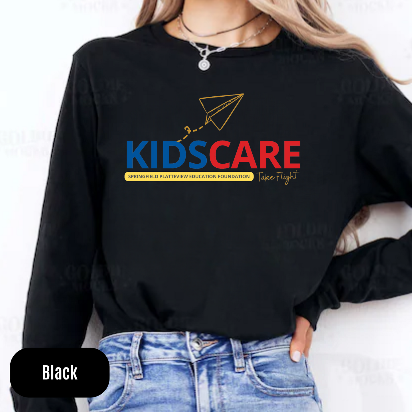 Kids Care Horizontal (on black)