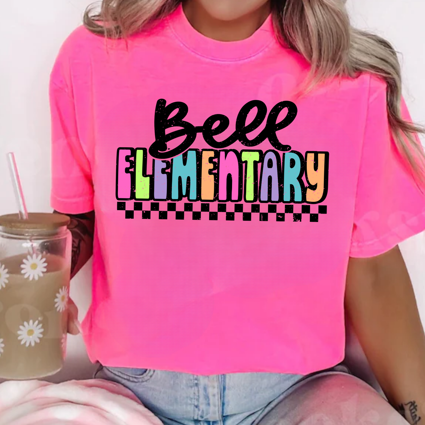 Bell Neon Checkered